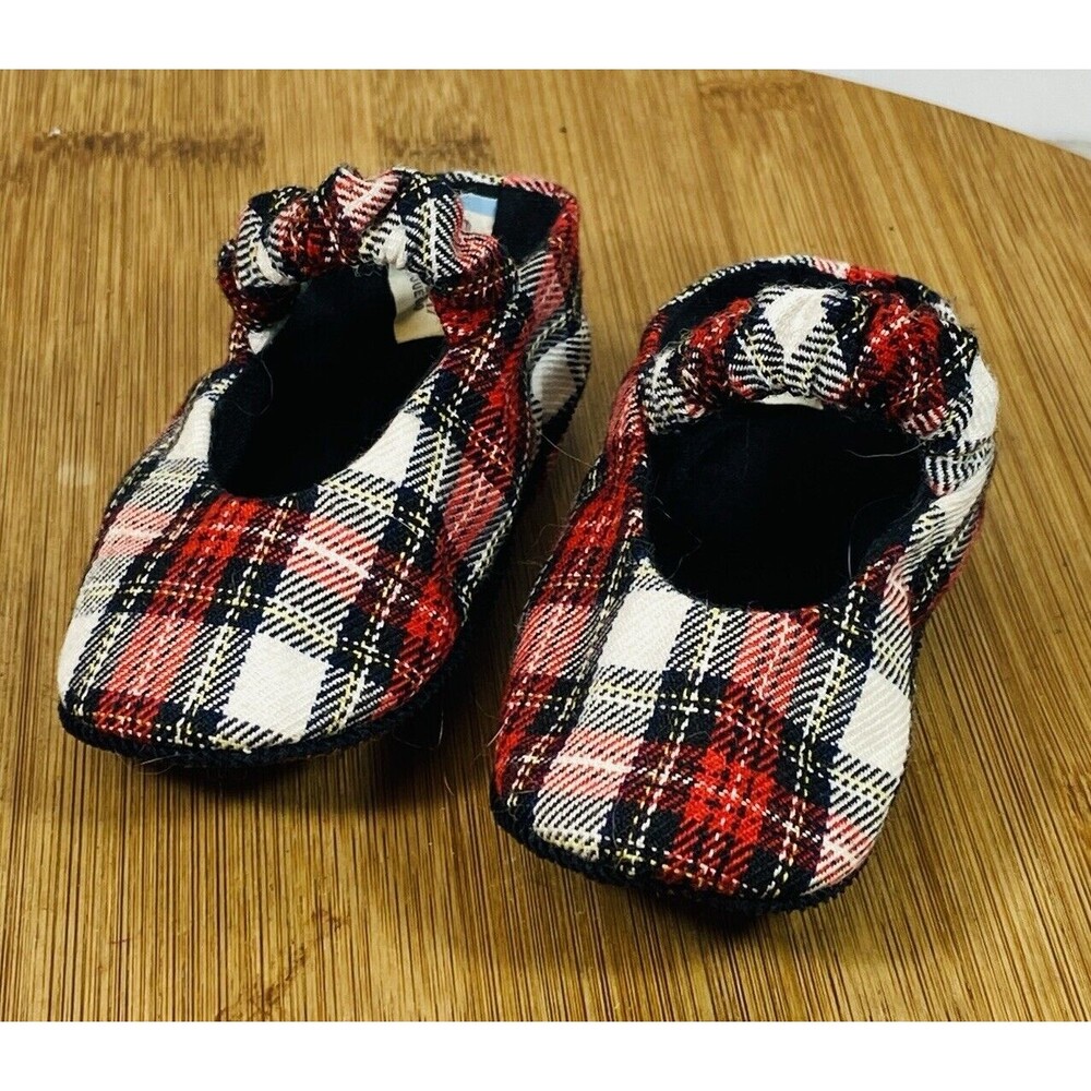 Plaid Baby Girl Shoe Size 6-9 Month - Picture 1 of 6